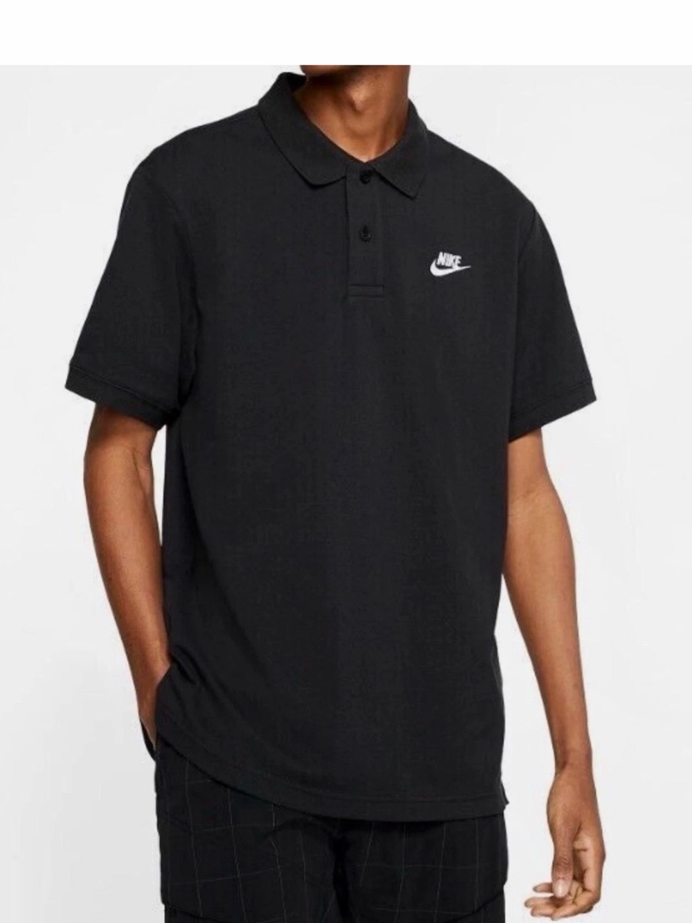 Nike Men's Cotton Sportswear Golf Polo Shirt (CJ4456), Black size small